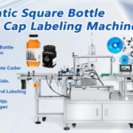 آلة وضع العلامات على الجزء العلوي والجانبي للزجاجة المربعة Square Bottle Top And Side Labeling Machine