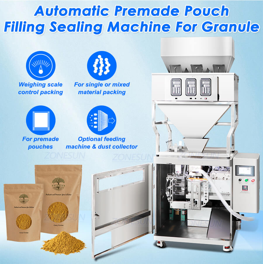 颗粒预制袋称重灌装封口机