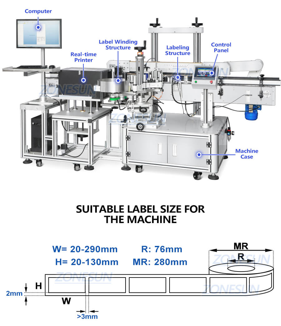 real-time printing labeling machine x3