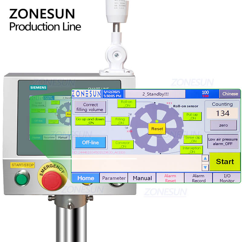 filling capping cartoning line z2