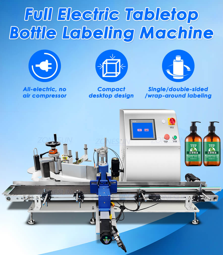 Full Electric Tabletop Bottle Labeling Machine X1