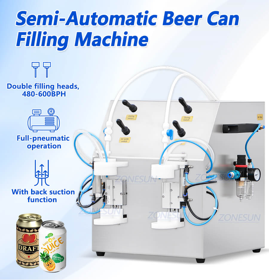 Semi Automatic Beer Can Filling Machine X1
