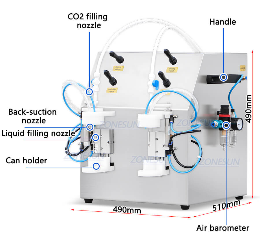 Semi Automatic Beer Can Filling Machine X3