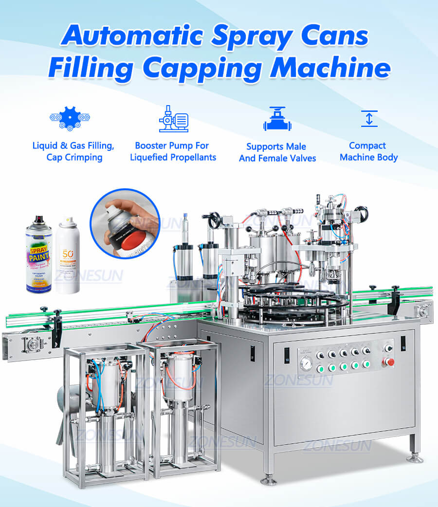 Aerosol Can Filling Capping Machine X1