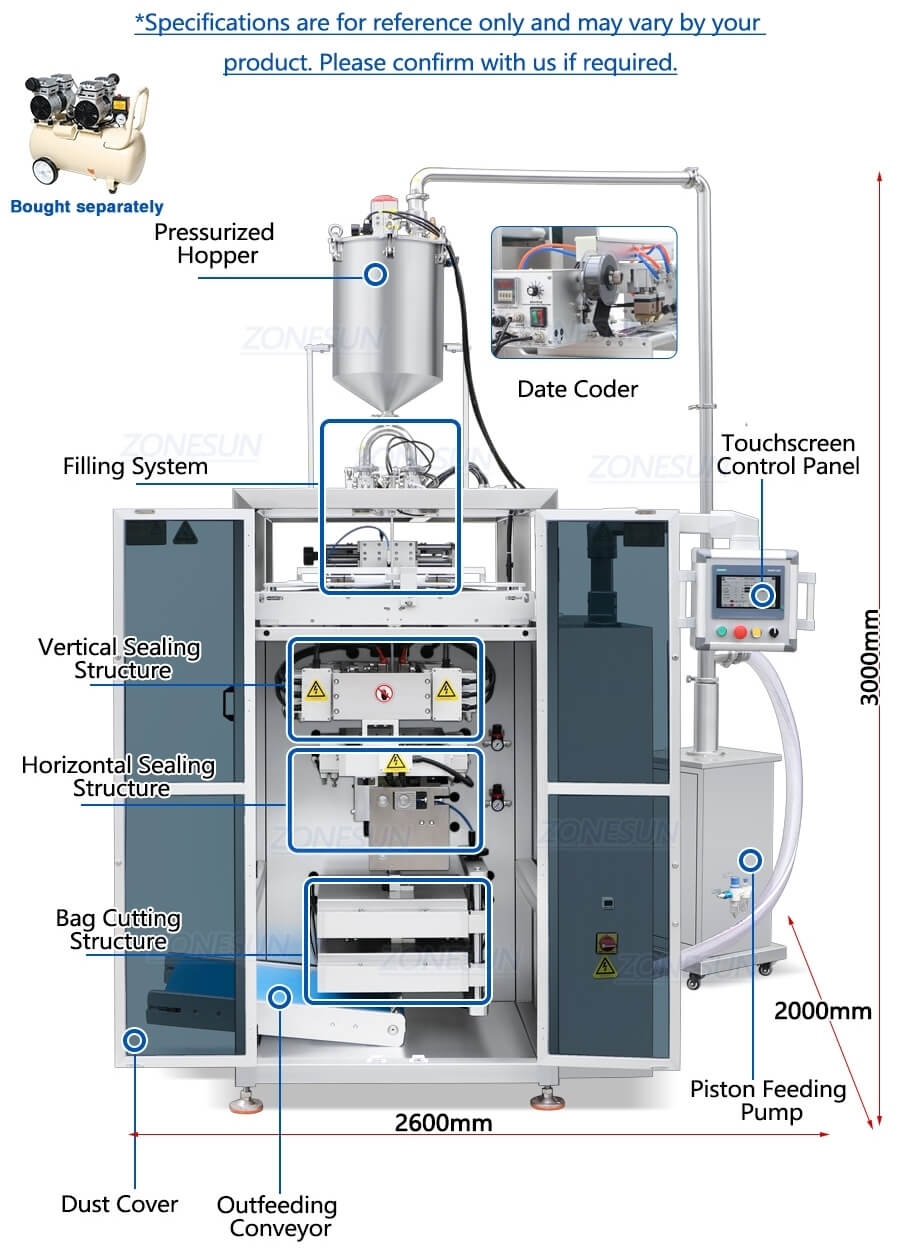 Paste Vffs Packaging Machine X3 Paste Vffs Packaging Machine X3
