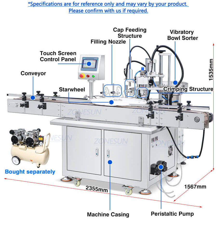 Spray Bottles Liquid Filling Capping Machine X3