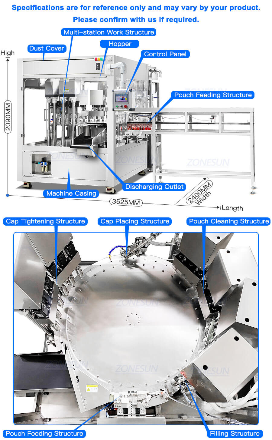 Spout Pouch Filling Capping Machine X3