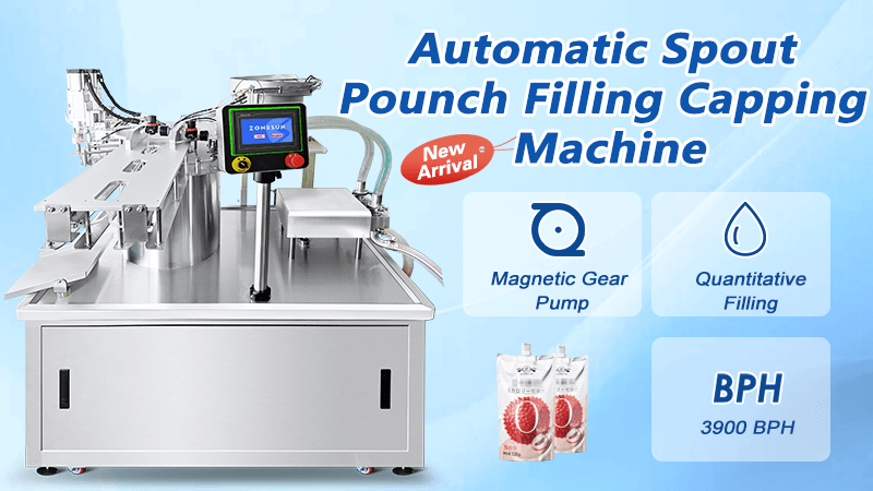 Automatic Spout Pounch Filling Capping Machine