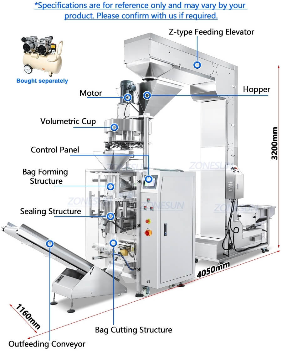 Granule Sachet Vffs Packgaing Machine X3