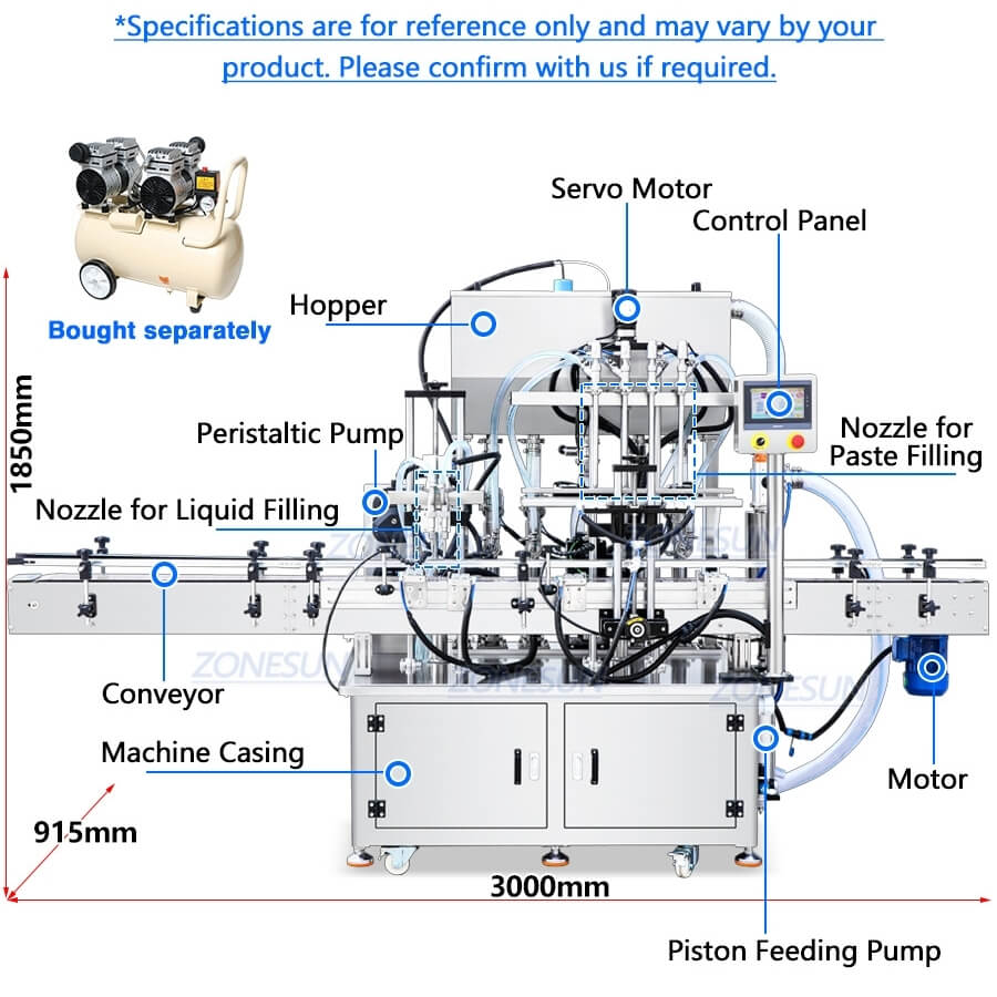 Automatic&nbsp;liquid&nbsp;paste&nbsp;filling&nbsp;machine X3