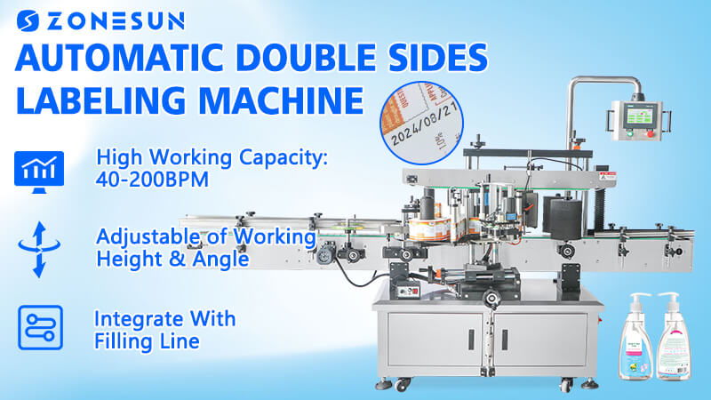 Double Side Flat Bottle Labeling Machine