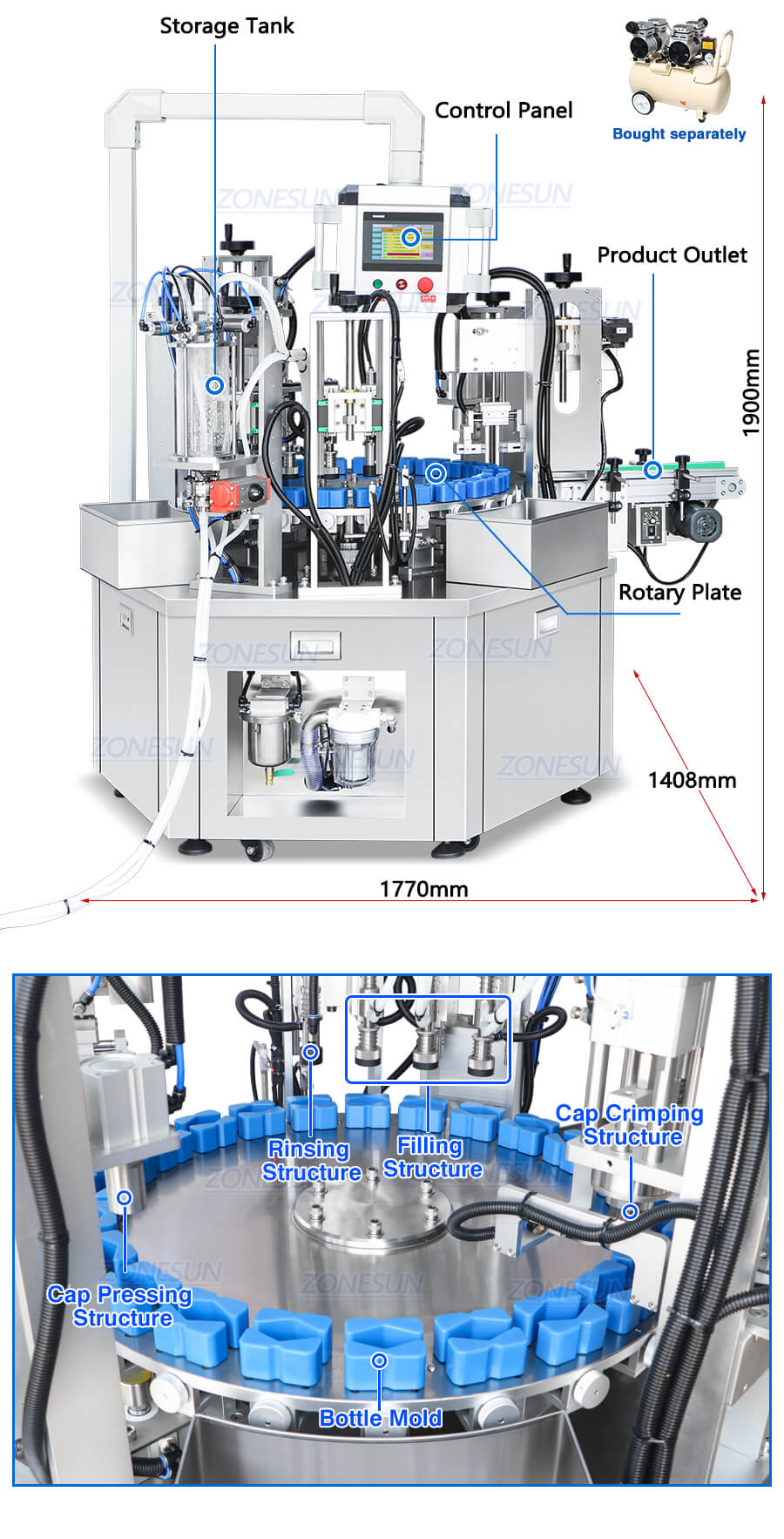 Perfume Filling Capping Machine X3 Perfume Filling Capping Machine X3