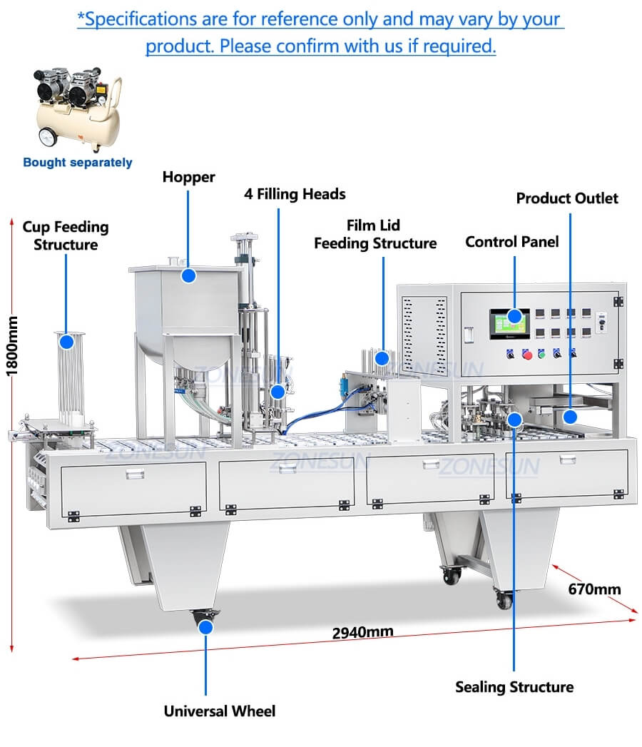Cup Filling And Sealing Machine X3 Cup Filling And Sealing Machine X3