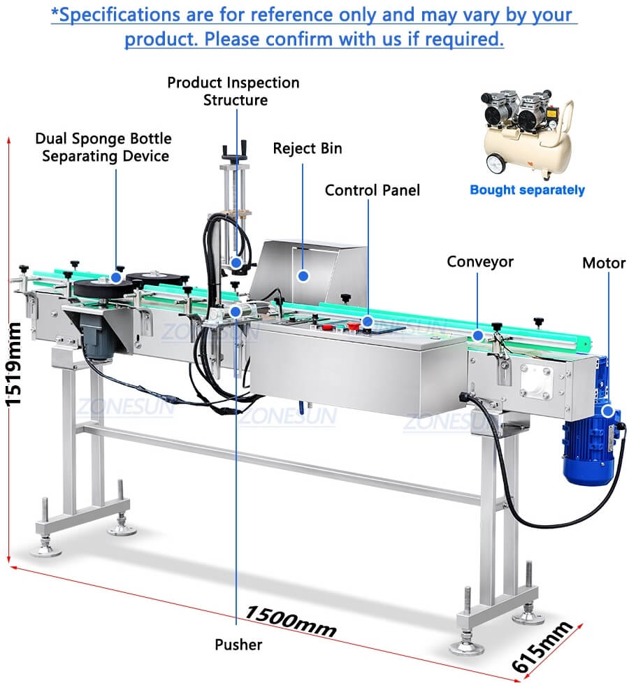 Bottles Cap Inspection Machine X3 Bottles Cap Inspection Machine X3
