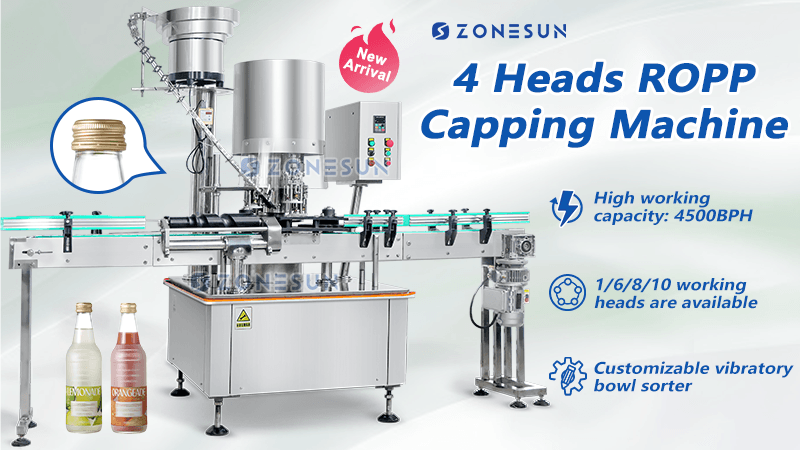 4 Heads Ropp Capping Machine 4 Heads Ropp Capping Machine