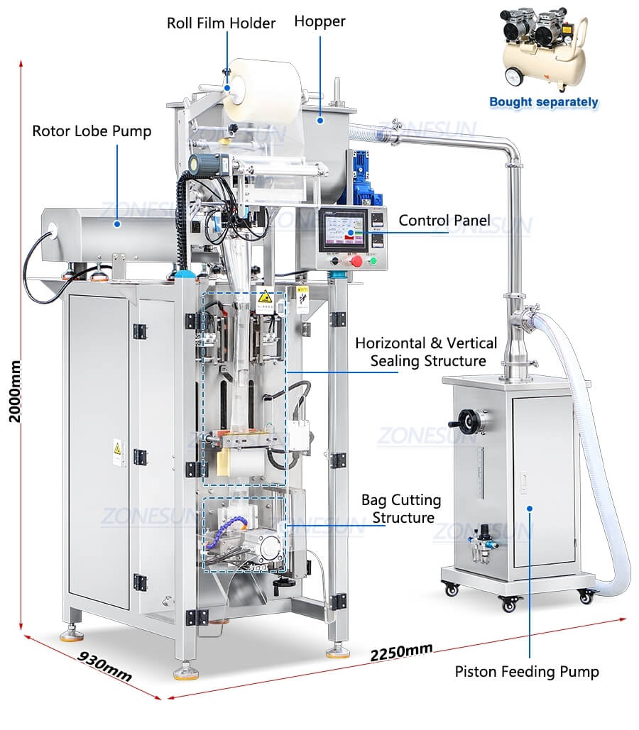 Paste Sachet Vffs Packaging Machine X3