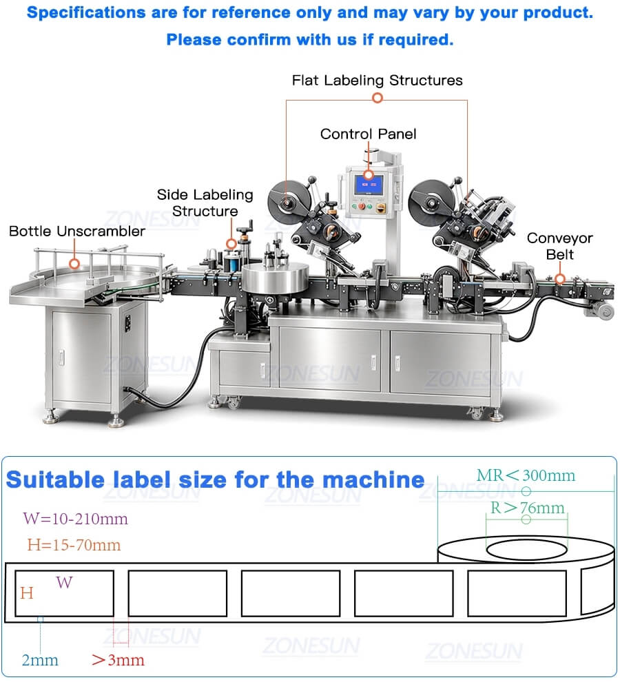 Rundflaschen-Etikettiermaschine X3 Round Bottle Labeling Machine X3