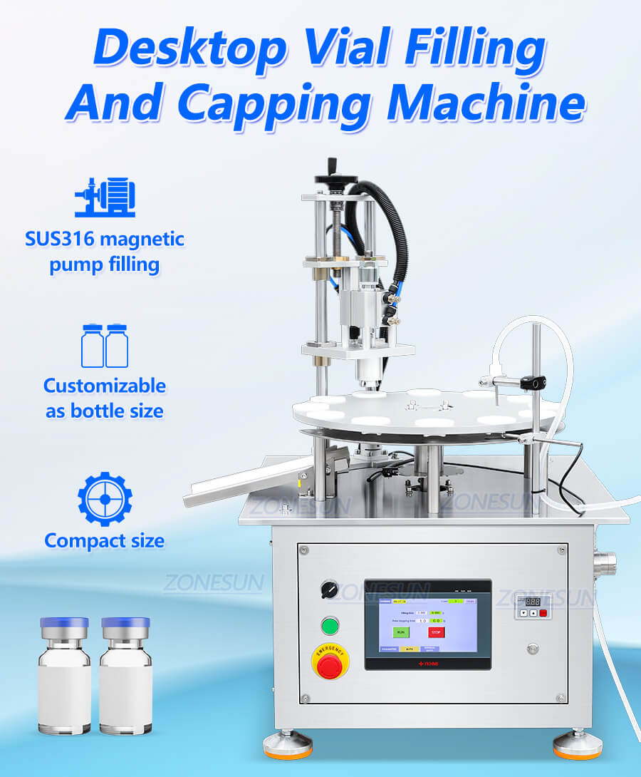 Máquina taponadora de llenado de viales X1 Vial Filling Capping Machine X1