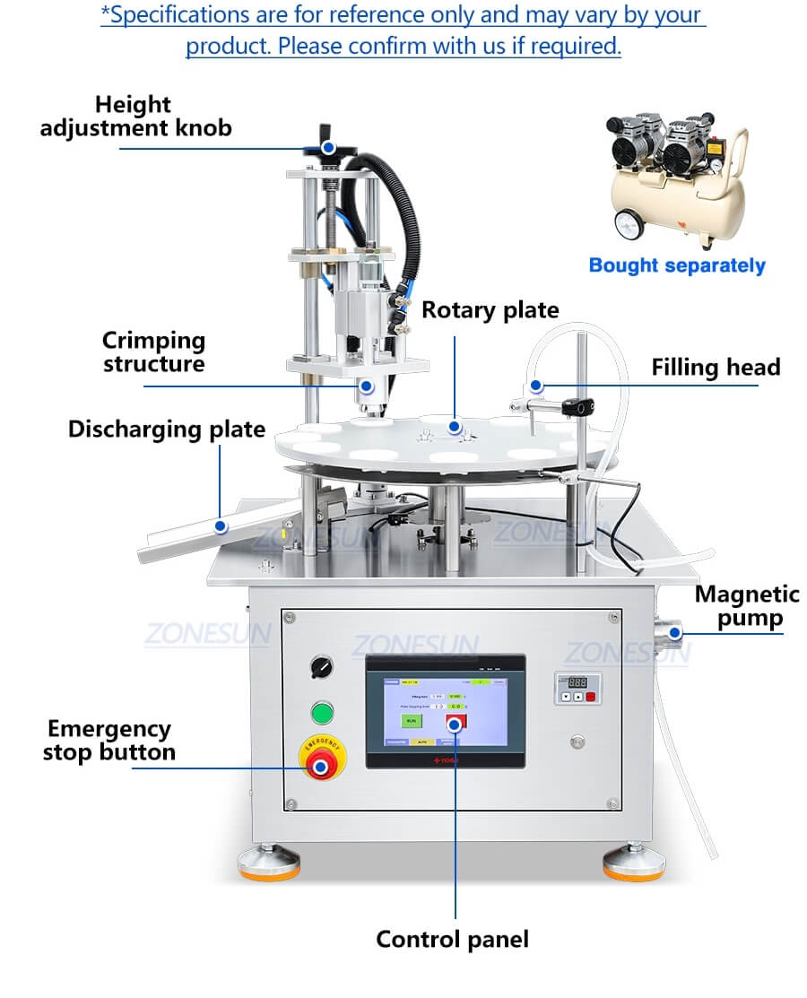 Máquina llenadora y taponadora de viales X3 Vial Filling Capping Machine X3