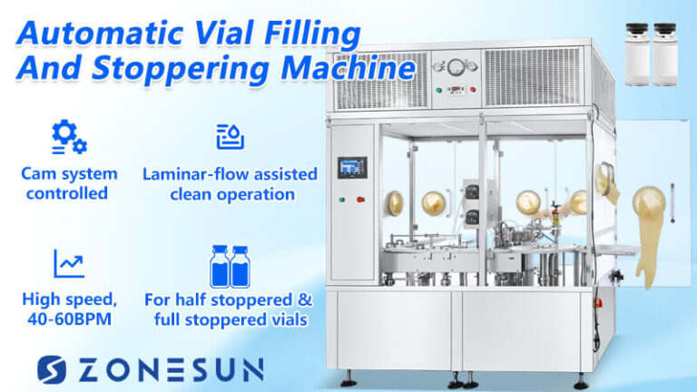 High Speed Liquid Vial Filling Stoppering Machine