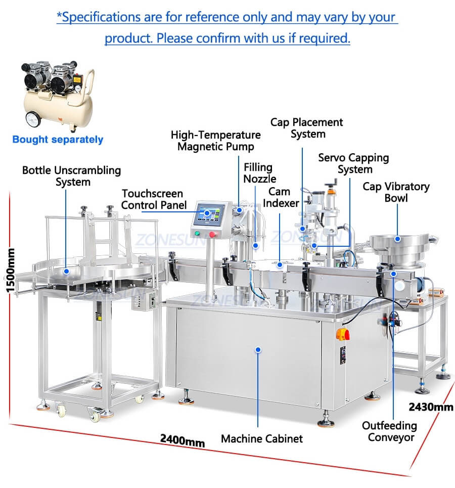 병 충전 캡핑 기계 X3 Bottle Filling Capping Machine X3