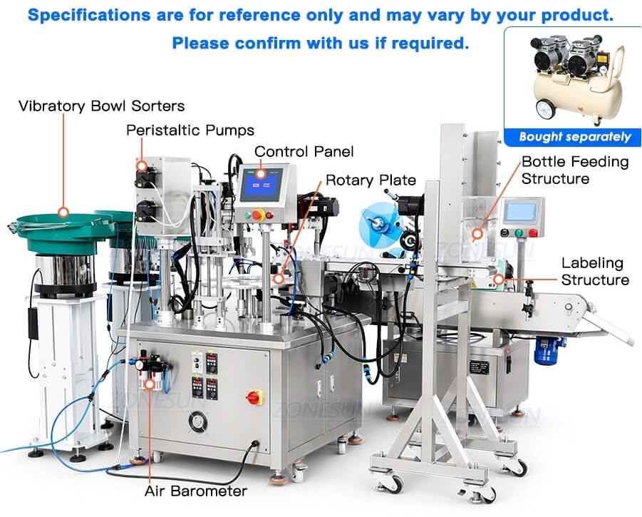 Perfume Sample Bottling Line X4 Perfume Sample Bottling Line X4