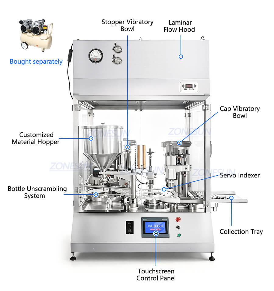 Riempitrice e tappatrice per fiale X3 Vial Filling And Capping Machine X3